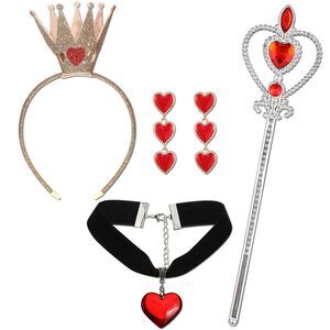 3885 4 Pcs Halloween Heart Queen Costume Accessoriess For Party